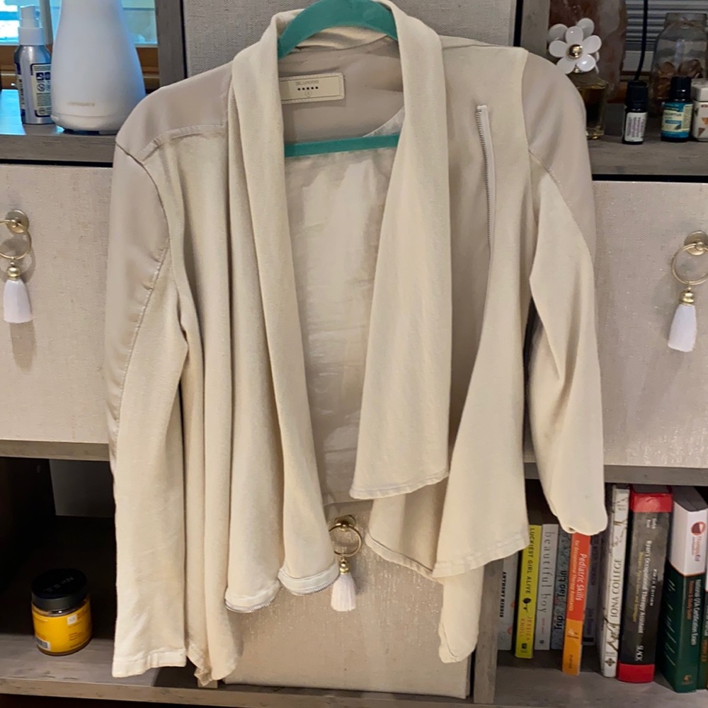 BLANK NYC nude asymmetrical jacket! SIZE SMALL